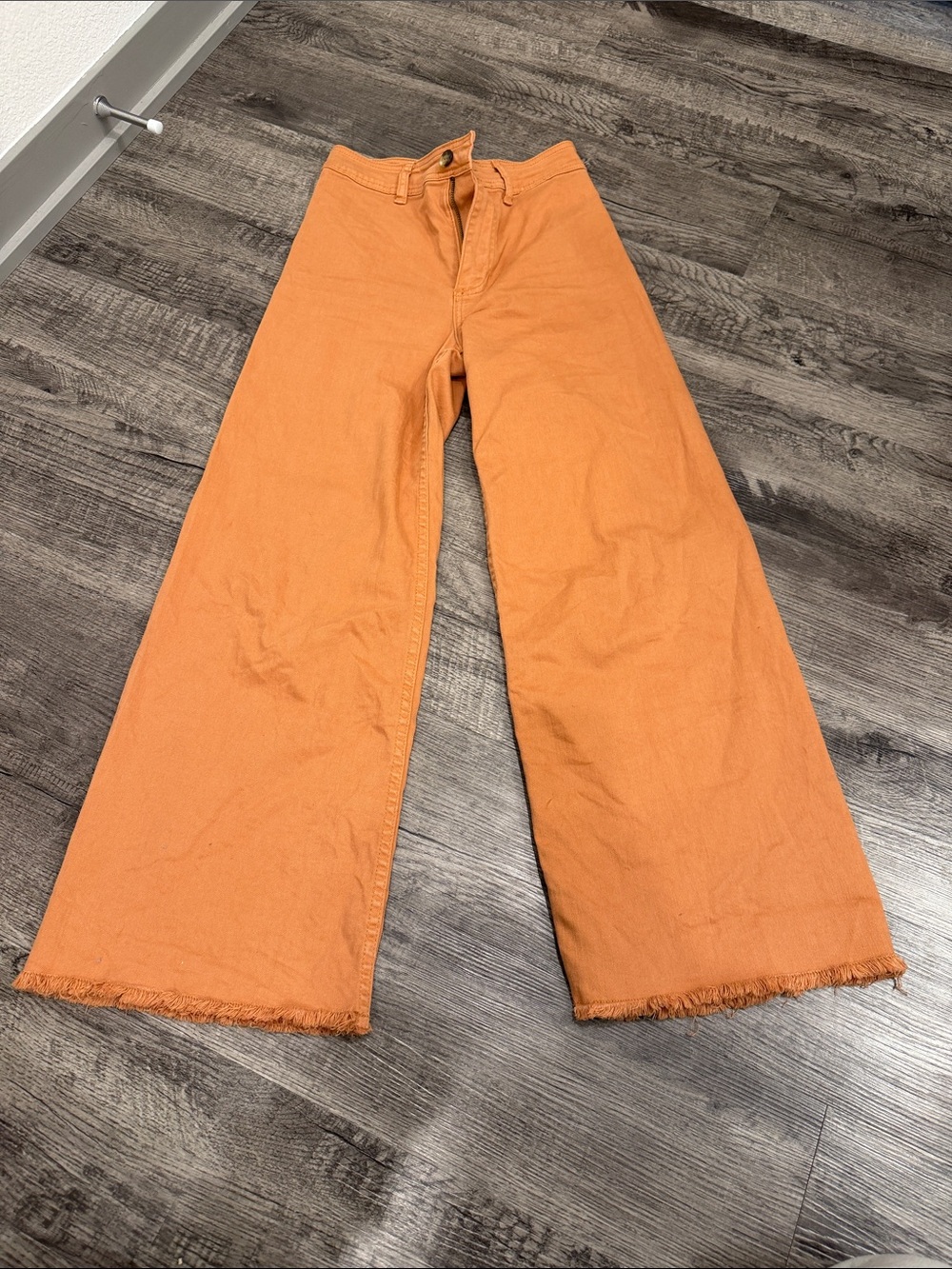 Billabong High-Rise Wide Leg Jeans in Vibrant Orange